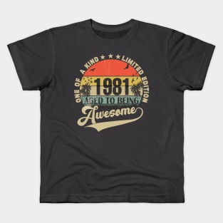 Vintage Year 1981 Kids T-Shirt